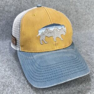 Jackson Hole Wyoming LOCALE Bison Mountain Hat Mesh Snapback Cap